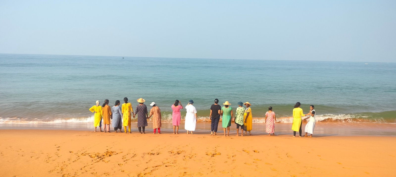 Walking on the beach